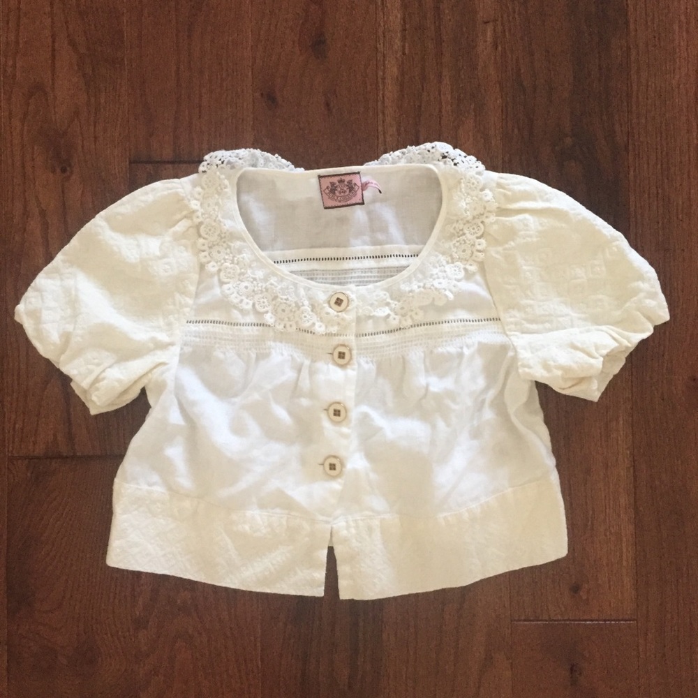 Juicy Couture Ruffle Crop Blouse